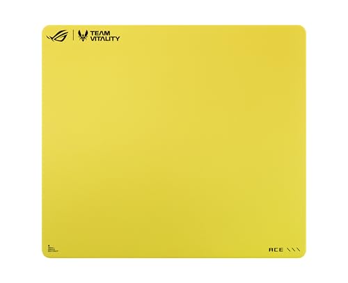 ASUS ROG Hone Control Ace L Vitality Edition Tapis de Souris de Jeu – 48,8 x 41,9 cm – Tapis de Souris Team Vitality Edition Control avec Bord sans Couture, Base antidérapante, Surface résistante à