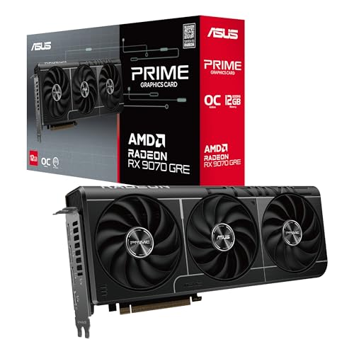 ASUS Prime Radeon™ RX 9070 GRE Evo OC Edition Carte Graphique (PCIe 5.0, HDMI DP 2.1, 2.5-Slot Design, axial-Tech Fans, Dual BIOS, GPU Guard)