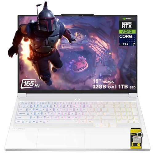 Lenovo Legion 7i Gaming AI Ordinateur portable 16 WQXGA 2560 x 1600 OLED 165 Hz Intel 20-core Ultra 7 255HX 32 Go de RAM 1 To SSD GeForce RTX 5060 GDDR7 (jusqu'à 572 AI TOPS) Rétroéclairé RVB par