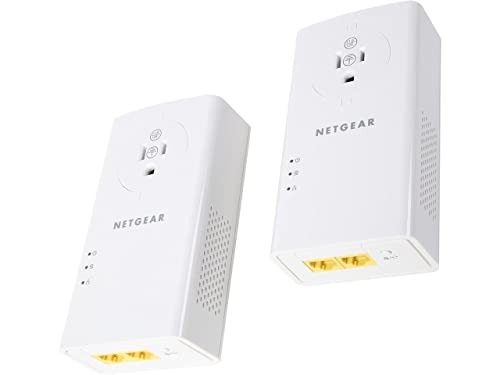 NETGEAR PLP2000 Adaptateur CPL 2000 Mbps (2) Ports Gigabit Ethernet avec passthrough Sortie supplémentaire