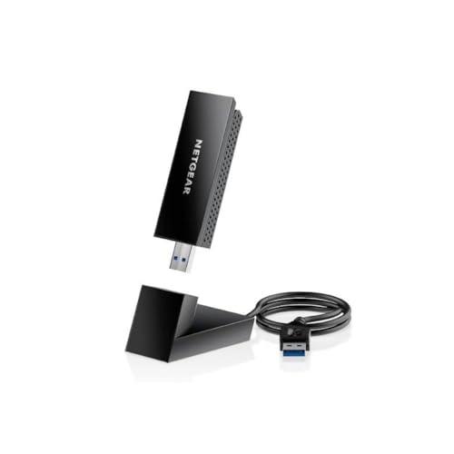 NETGEAR Nighthawk Clé WiFi USB (A8000), Adaptateur USB Ethernet WiFi 6E AXE3000, Dongle WiFi sans Fil pour Ordinateur Portable ou de Bureau. WiFi Jusqu’à 3 Gbit s. Compatible PC Toutes générations