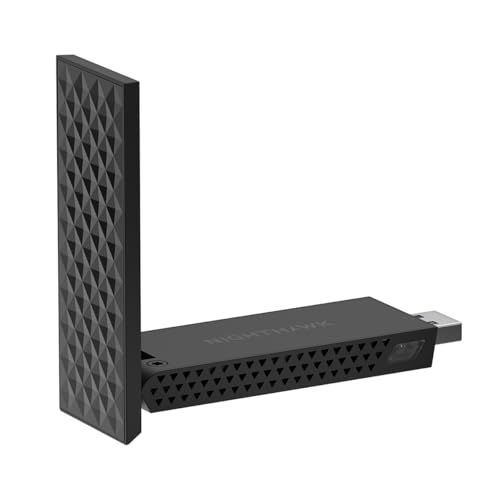NETGEAR Adaptateur USB 3.0 Nighthawk WiFi 7 (A8500) -clé WiFi 7 - Vitesse WiFi Gigabit tribande BE5000 (jusqu'à 5,0 Gbit s) - Bande 6 GHz - Fonctionne avec Toute Box routeur ou système Mesh