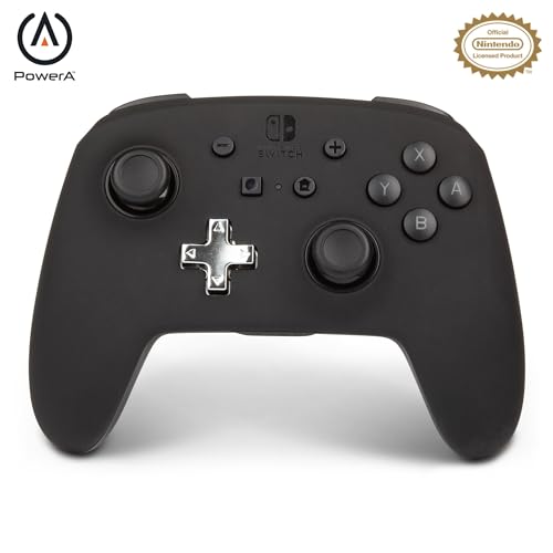 PowerA Manette sans Fil améliorée pour Nintendo Switch, modèle OLED et Switch Lite, Accessoire de Jeu, Manette de Jeu, Manette Gaming, Manette Bluetooth, sous Licence Officielle - Noir
