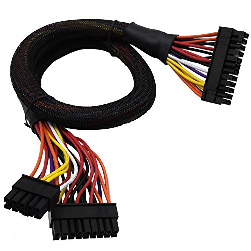 COMeap Câble adaptateur d'alimentation 18 broches 10 broches vers 24 broches ATX PSU pour alimentation Corsair RMX RMi SF HX Series 24,8 (63 cm)