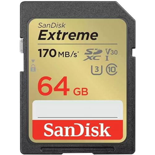 SanDisk Extreme 64GB SDXC Memory Card up to 150MB s, Class 10, U3, V30
