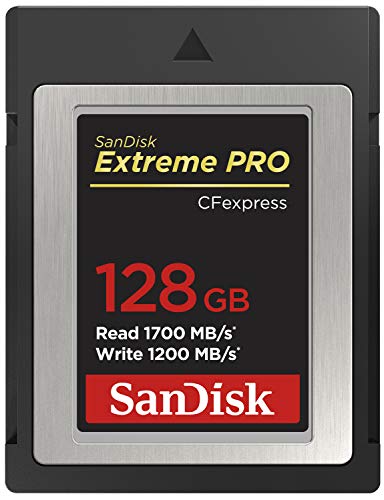 SanDisk 128Go Extreme PRO carte CFexpress Type B, jusqu'à 1700 Mo s, enregistrement vidéo RAW 4K