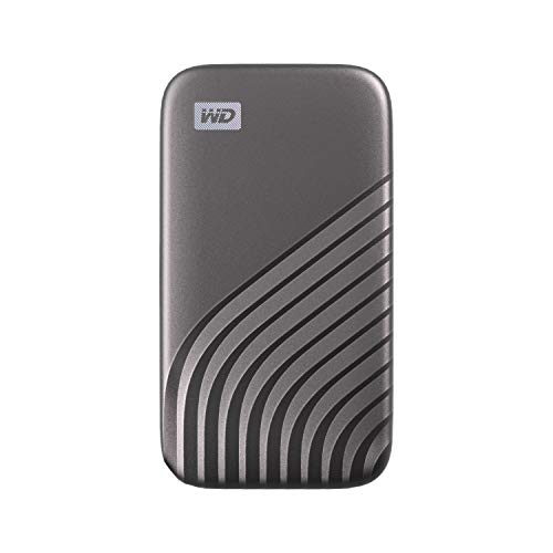 WD My Passport SSD 2 To Disque SSD Externe, Portable SSD, des vitesses allant jusqu'à 1050 Mo s en lecture, 1000 Mo s en écriture, USB-C, Compatibilité avec PC, Xbox et Playstation, Gris sidéral