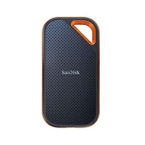 SanDisk Extreme PRO Disque SSD Externe 4 To (jusqu'à 2000 Mo s en lecture écriture, USB-C, Résistance à la poussière et à l'eau classée IP65, NVMe SSD) Noir