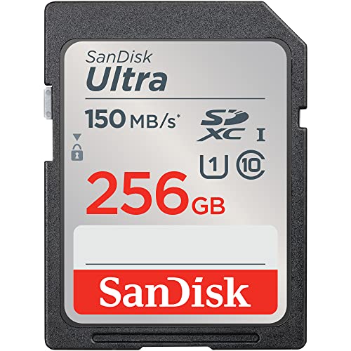 SanDisk 256 Go Ultra SDXC Carte, avec jusqu'à 150 Mo s, homologuée A1, UHS-I carte, Classe 10, U1