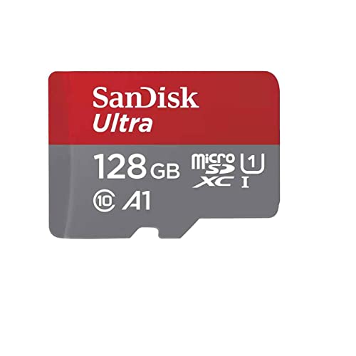 SanDisk Ultra 128 Go microSDXC UHS-I carte pour Chromebook avec adaptateur SD et jusqu'à 140 Mo s en vitesse de transfert, A1 App Performance UHS-I Class 10 U1
