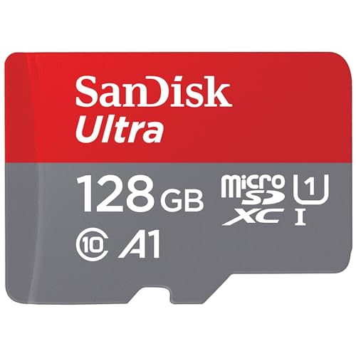 SanDisk Ultra microSD UHS-I U1 128 Go 140 Mo s x2 Adaptateur SD