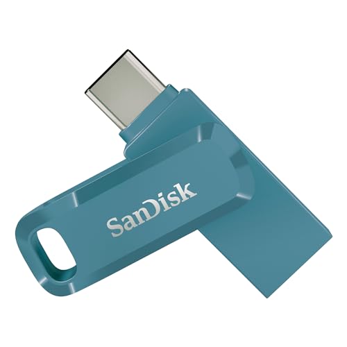 SanDisk Ultra Dual Drive Go, 256 Go Flash Drive, Clé USB C (pour Android Smartphone Stockage, Tablettes, Mac et PC, jusqu'à 400 Mo s, Connecteurs USB Type-C et USB Type-A réversibles) Navagio Bay