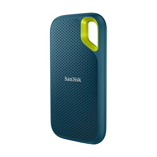 SanDisk 4To Extreme Disque SSD externe, Portable SSD des vitesses allant jusqu'à 1050 Mo s en lecture, 1000 Mo s en écriture, Résistance à la poussière et à l'eau classée IP65, NVMe SSD, Monterey