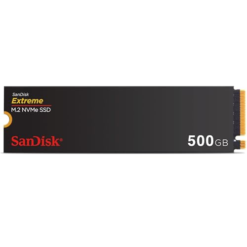 SanDisk Extreme 500 Go, M.2 2280, PCIe Gen 4 NVMe, avec une vitesse de lecture allant jusqu'à 5150 MB s