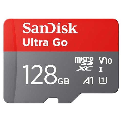 SanDisk 128 Go Ultra Go microSDXC, Carte Micro SD Adaptateur SD (pour Android Smartphone et Tablette, Video Full HDD, jusqu'à 150 Mo s, UHS-I, La Performance A1, V10, Class 10, U1) pour Amazon