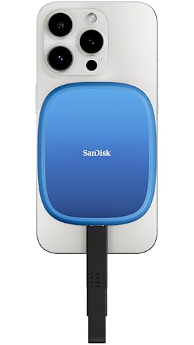 SanDisk Creator Phone SSD 1 to, Compatible avec MagSafe, Jusqu’à 1000 Mo s en Lecture, Un Mois d’abonnement à Adobe Creative Cloud
