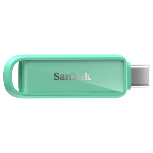 SANDISK Phone Drive with USB Type-C 1 to (pour Les Smartphones, tablettes et Ordinateurs, Jusqu’à 150 Mo s, Sauvegardez automatiquement, récupération des données) - Le Vert Mousse