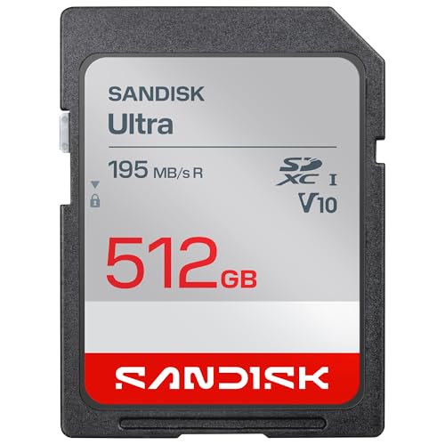 SANDISK Ultra Carte SDXC UHS-I 512 Go (Jusqu’à 195 Mo s en Lecture, vidéo Full HD, V10, U1, C10) SANDISK Memory Zone App