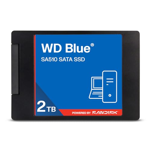 WD Blue SA510 SATA 2,5 Pouces 7 mm Stockage Interne SSD 2 to (Jusqu’à 560 Mo s, 3D NAND, Acronis True Image, SANDISK Dashboard)