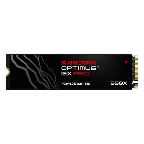 SANDISK Optimus GX Pro 850X NVMe SSD 8 to (Jusqu’à 7 200 6 600 Mo s Vitesses de Lecture écriture séquentielles, M.2 2280, PCIe 4.0, Jusqu’à 4 800 ToW) Extension de Stockage pour Le Jeu