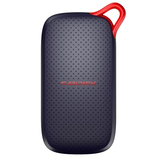 SANDISK SSD Portable 500 Go (USB Type-C, Compatible avec Les Ordinateurs Portables et Les tablettes, Jusqu’à 1 000 Mo s, Format de Poche, Protection Contre Les Chutes Jusqu’à 2 mètres)