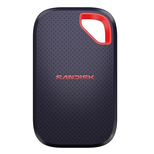 SANDISK Extreme SSD Portable 500 Go (Vitesses Jusqu’à 2000 Mo s, USB Type-C, résistance à la poussière à l’Eau IP65, Protection Contre Les Chutes Jusqu’à 3 mètres)