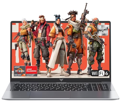 ACEMAGIC 2025 AX16PRO Ordinateur Portables Ryzen 7 5700U (8C 16T, 4,3GHz) 16Go RAM DDR4x2 512Go M.2 SSD PC Portable Boitier en Metal Clavier Rétroéclairé USB 3.2, BT5.2,WiFi 6 Laptop 16.1 Pouces