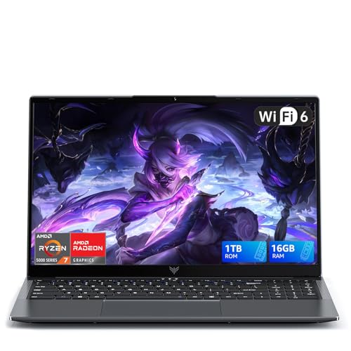 ACEMAGIC 2026 Ordinateur Portable Gaming 16 Go RAM 1 TB SSD 15.6 Gaming Laptop Ryzen 7 5825U (8 C 16T, Jusqu'à 4,5GHz) DDR4,WiFi 6,3*USB 3.2, BT5.2,HDMI,Type-C,Pc Portable Gamer