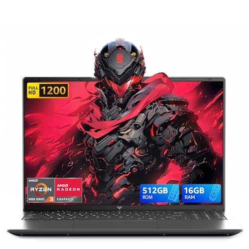 ACEMAGIC Ordinateur Portable 16 Pouces, Processeur Ryzen 4300U, Jusqu'à 3,7 GHz, 16 Go de Mémoire Vive DDR4, SSD de 512 Go, Carte Graphique Radeon, Wi-FI, Bluetooth, PC Portable Polyvalent pour
