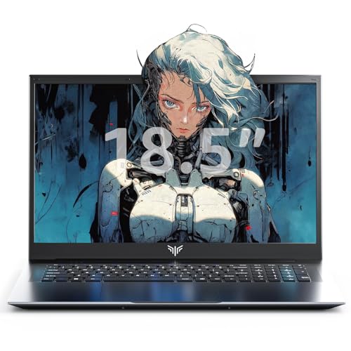 Tivique Ordinateur Portable,18,5 pc Portable FHD 4 Cœurs 16Go RAM 512Go SSD,(Processeur N150, 8000mAh),IPS 1920x1080 Pantalla,Écran FHD, HDMI USB-C, 3X USB3.2, Laptop Léger pour Études et Bureau