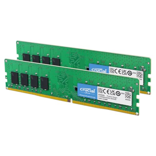 Crucial RAM 64Go Kit (2x32Go) DDR4 3200MHz CL22 (ou 2933MHz ou 2666MHz) Mémoire de Bureau CT2K32G4DFD832A