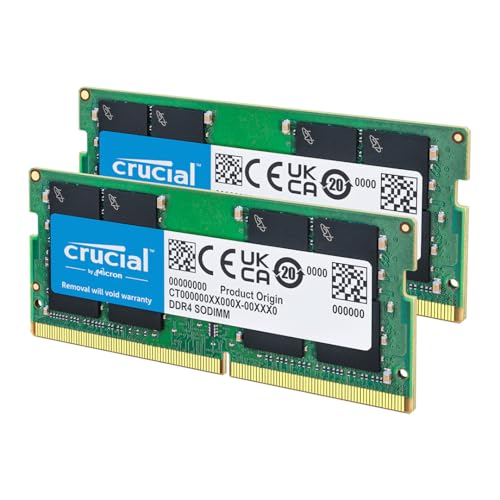 Crucial RAM DDR4 16Go Kit (2x8Go) 3200MHz SODIMM CL22, Mémoire pour Ordinateur Portable, Mini PC - CT2K8G4SFRA32A