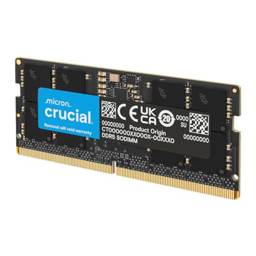 Crucial RAM DDR5 96Go Kit (2x48Go) 5600MHz SODIMM, Mémoire pour Ordinateur Portable, Mini PC (ou 5200MHz 4800MHz) CL46 - CT2K48G56C46S5