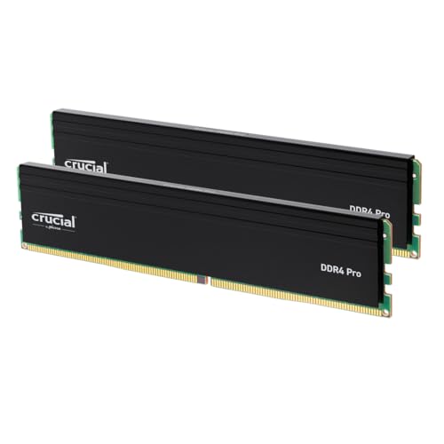 Crucial Pro RAM DDR4 32Go Kit (2x16Go) 3200MHz, Intel XMP 2.0, PC Mémoire - CP2K16G4DFRA32A