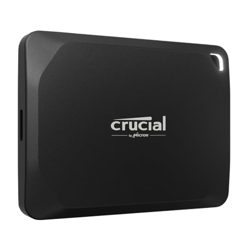 Crucial X10 Pro 2To Disque SSD Externe Portable, jusqu’à 2100Mo s en Lecture et 2000Mo s en écrituree, USB-C 3.2, PC et Mac, Résistance à l’eau et à la Poussière IP55 - CT2000X10PROSSD902