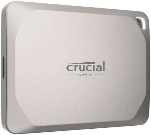 Crucial X9 Pro pour Mac 2To Disque SSD Externe Portable, Jusqu’à 1050Mo s en Lecture et en écriture, prêt pour Mac, Résistance à l’Eau et à la poussière IP55, USB-C 3.2 - CT2000X9PROMACSSD9B02