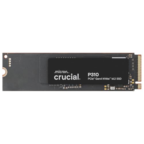 Crucial P310 SSD 4To PCIe Gen4 NVMe M.2 2280, jusqu’à 7.100 Mo s, Compatible avec Ordinateur Portable et de Bureau et Consoles de jeux Portables, Disque Dur Interne - CT4000P310SSD801
