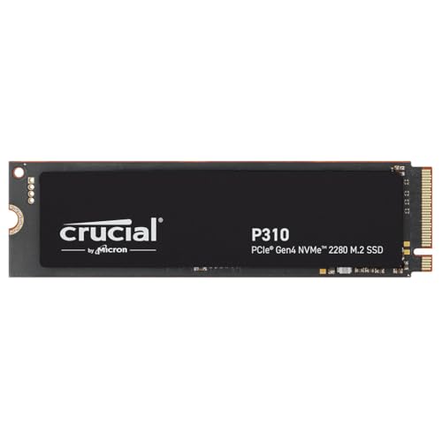 Crucial P310 SSD 500Go PCIe Gen4 NVMe M.2 2280, jusqu’à 6.600 Mo s, Compatible avec Ordinateur Portable et de Bureau Consoles de jeux Portables, Disque Dur Interne - CT500P310SSD801