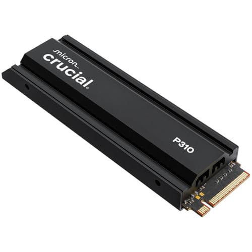 Crucial P310 PS5 SSD 2To PCIe Gen4 NVMe M.2 avec Dissipateur, jusqu’à 7.100 Mo s, compatible avec PlayStation 5, Ordinateur de Bureau, Disque Dur Interne - CT2000P310SSD5-01