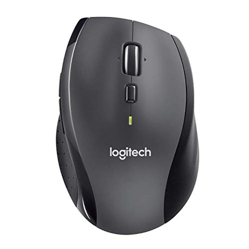 Logitech M705 Marathon Souris sans fil 2,4 GHz avec mini-récepteur USB unifiant, suivi laser 1000 DPI, 7 boutons, boutons supplémentaires au pouce (renouvelée)