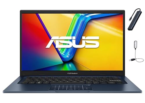 ASUS Vivobook Ordinateur portable professionnel FHD 14 , processeur Intel Core i3-1315U, 16 Go de RAM, 512 Go SSD, Windows 11 Home, carte graphique Intel UHD, Wi-Fi, Bluetooth, bleu silencieux avec