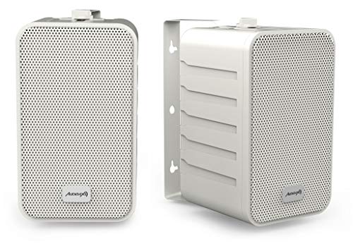 Audibax Pícolo PR-42W - Enceintes Hi-FI Passives d'Étagère - Paire d'Enceintes Stéréo à 2 Voies - Haut-Parleur 75W - Support Mural Inclus - Haut-Parleurs de Graves 4 - Son Surround