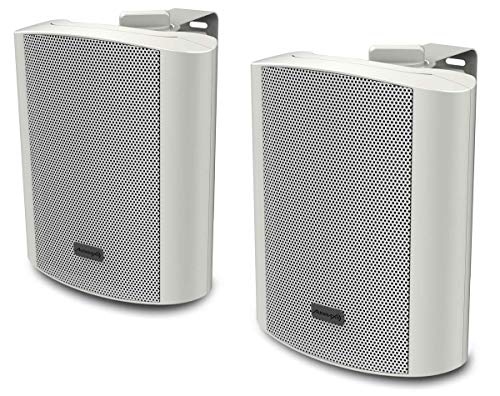Audibax Pícolo PR-52W - Enceintes Hi-FI Passives d'Étagère - Paire d'Enceintes Stéréo à 2 Voies - Haut-Parleur 100W - Support Mural Inclus - Haut-Parleurs de Graves 5 - Son Surround