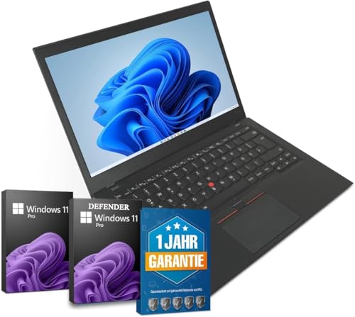 Lenovo ThinkPad T470s UltraBook Ordinateur portable 14 Full HD Intel Core i5-6300U @ 3 GHz max 8 Go SSD 256 Go avec Windows 11 Pro et logiciel antivirus gratuit