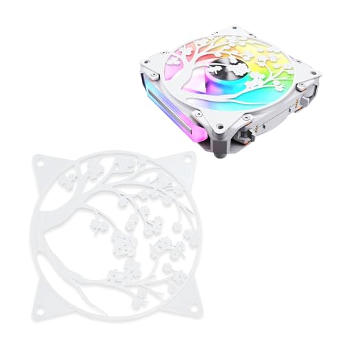SplashNColor Coque de ventilateur en fleur de cerisier compatible avec Noctua et autres refroidisseurs et ventilateurs de processeur, ARGB 120 mm silencieux, décoration de configuration d'ordinateur