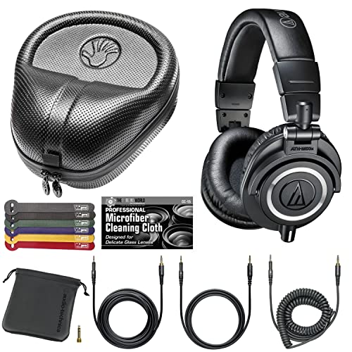 Audio-Technica ATH-M50x Casque professionnel pour écran avec étui Slappa Noir