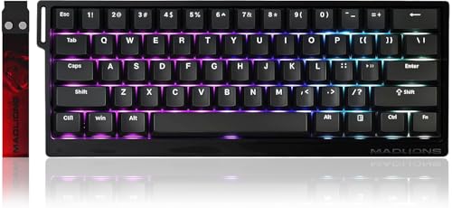 BOYI MADLIONS MAD 60HE Clavier de jeu filaire à déclenchement rapide RVB 60 avec interrupteur magnétique, actionnement réglable, effet Hall Hyper-Fast Clavier mécanique compact pour joueur PC Mac