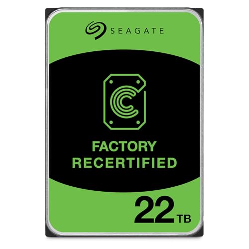 Seagate Exos X22 22TB Interne Server Festplatte ST22000NM000C 3,5 Zoll HDD SATA 6Gb s 512E SED 7200RPM 512MB Cache (Reconditionné)