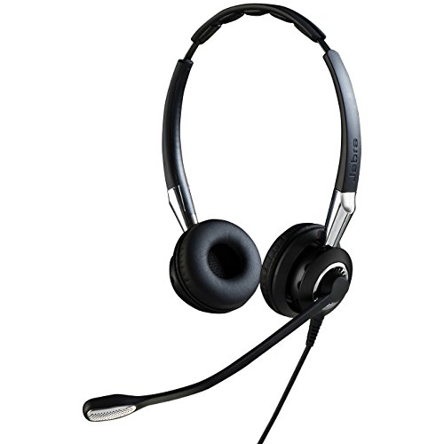 Jabra Biz 2400 II Casque Stereo supra-auriculaire Quick Disconnect - Casque Léger Filaire antibruit avec Voix HD et Coussinet souple pour Téléphones de Bureau
