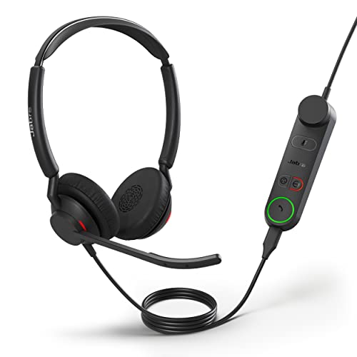 Jabra Engage 50 II Casque stéréo filaire avec contrôle d'appel Link – Technologie antibruit à 3 micros, câble USB-A – Fonctionne avec toutes les principales plateformes de communication unifiée telles